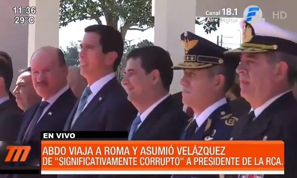 Mario Abdo viaja a Roma y asume Hugo Velázquez | Telefuturo