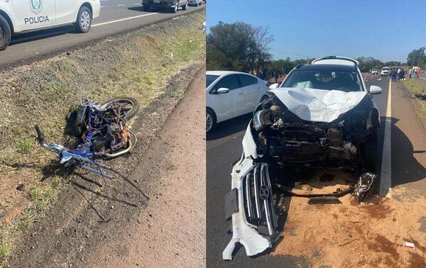 Motociclista muere tras ser embestido por una camioneta de Itaipú en Caaguazú – Prensa 5