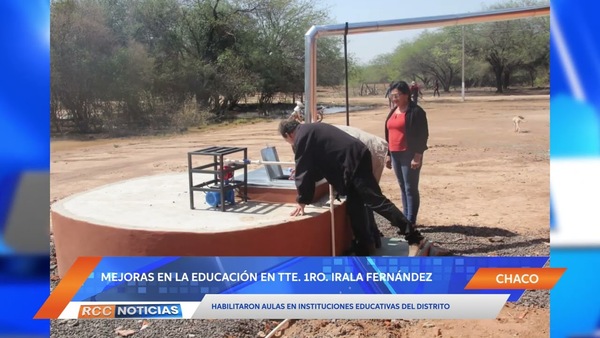 Inauguraron aulas en instituciones educativas de Teniente 1ro. Manuel Irala Fernández