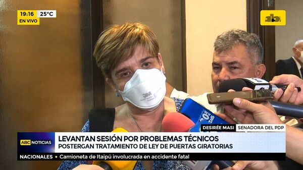 Levantan sesión por problemas técnicos - ABC Noticias - ABC Color
