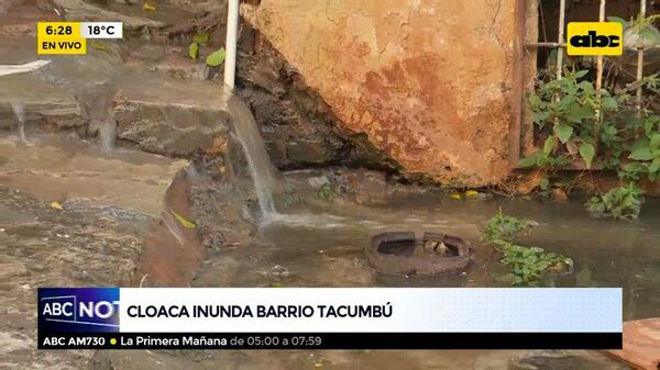 Cloaca inunda barrio Tacumbú - ABC Noticias - ABC Color