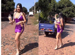 (VIDEO)¡Laurys Diva recorrió las calles sin bombacha!
