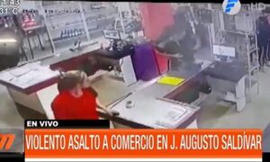 Violento asalto a comercio en J. Augusto Saldívar | Telefuturo