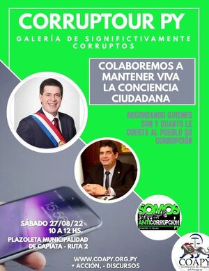 “CorrupTour Py”: invitación a la galería de fotos de “significativamente corruptos” - Nacionales - ABC Color