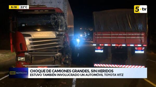 Choque de camiones grandes, sin heridos - ABC Noticias - ABC Color