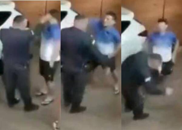 Crónica / [ VIDEO]Poli le dio un apysarapó, el otro ¡le enzoquetó un puñetazo!