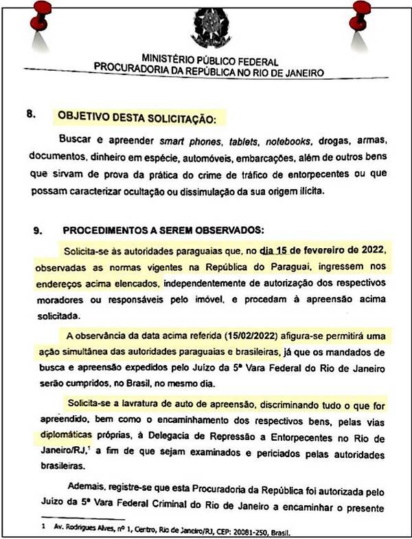 Diario HOY | Senad omitió pedido de Brasil y no allanó casa de Vinicius en día clave