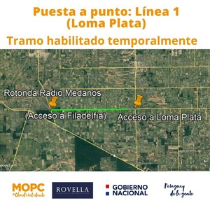 Loma Plata: se habilita temporalmente Línea 1