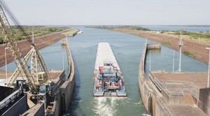 Esclusa de Yacyretá facilitó el paso de 20.500 toneladas de arroz