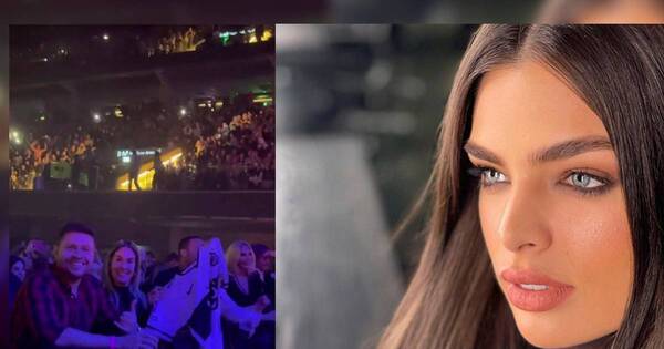 La Nación / Llaman la atención de Nadia con la camiseta de su club en el show de Marc Anthony, en Baires