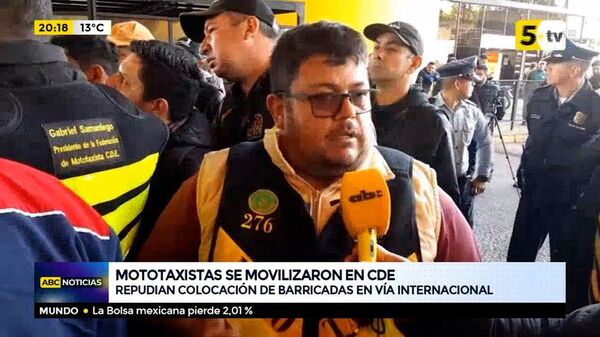 Mototaxistas se movilizaron en Ciudad del Este - ABC Noticias - ABC Color