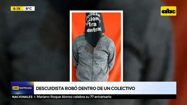 Descuidista robó dentro de un colectivo - ABC Noticias - ABC Color
