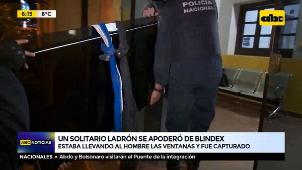 Un solitario ladrón se apoderó de blindex - ABC Noticias - ABC Color