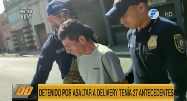 Detienen a hombre con 27 antecedentes en pleno intento de robo