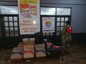 Incautación de cigarrillos: contrabandistas utilizaban embarcación de lata y a remo - Nacionales - ABC Color