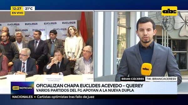Oficializan chapa Euclides Acevedo-Jorge Querey - ABC Noticias - ABC Color