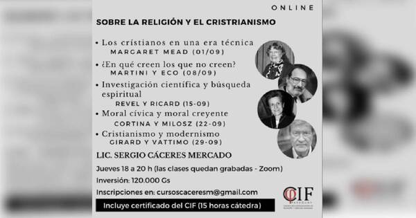La Nación / Ofrecerán curso online sobre la religión y el cristianismo
