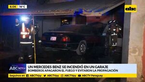 Un Mercedes Benz se incendió en un garaje - ABC Noticias - ABC Color