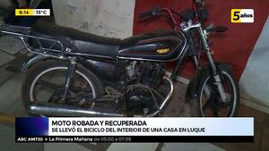 Moto robada recuperada y detenido el autor - ABC Noticias - ABC Color