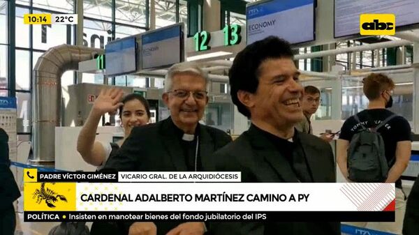 Cardenal Adalberto Martínez camino a Paraguay - ABC Noticias - ABC Color