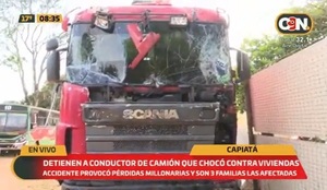 Detienen a conductor que chocó contra viviendas en Capiatá