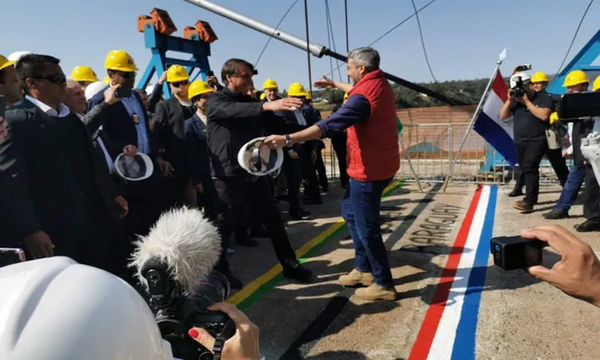 Mario Abdo y Bolsonaro visitan obras del Puente de la Integración - OviedoPress