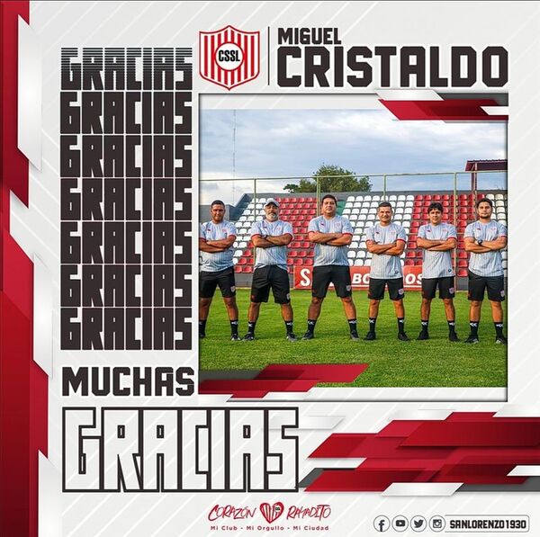 San Lorenzo anunció la salida de Miguel Cristaldo y ya tiene nuevo entrenador - Fútbol de Intermedia - ABC Color