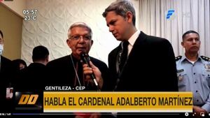 El cardenal Adalberto Martínez ya llegó al país