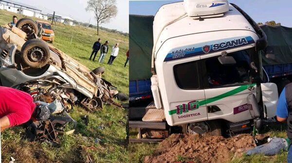 Tres muertos tras choque entre camión y automóvil en Concepción - Noticiero Paraguay
