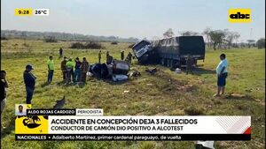 Tres fallecidos tras choque entre camión y automóvil en Concepción - ABC Noticias - ABC Color