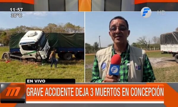 Grave accidente deja 3 muertos en Concepción | Telefuturo