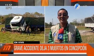 Grave accidente deja 3 muertos en Concepción - Paraguaype.com