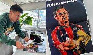 Crónica / Un regalo que emocionó a Adam Bareiro y su prometida