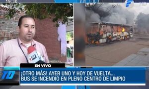 Bus arde en llamas en la ciudad de Limpio | Telefuturo