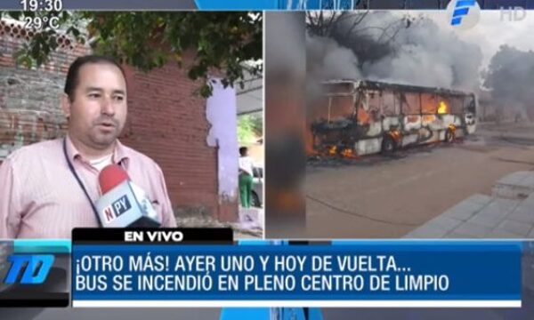 Bus arde en llamas en la ciudad de Limpio | Telefuturo