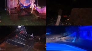 Vivienda de agente policial quedó afectada por el temporal en Gral. Delgado
