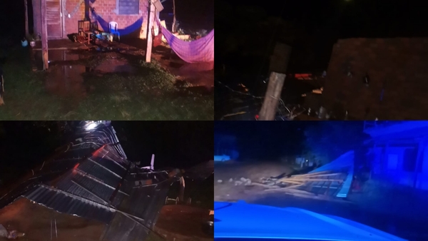 Vivienda de agente policial quedó afectada por el temporal en Gral. Delgado