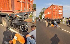 Motociclista choca contra camión estacionado y queda gravemente herido en Coronel Oviedo – Prensa 5
