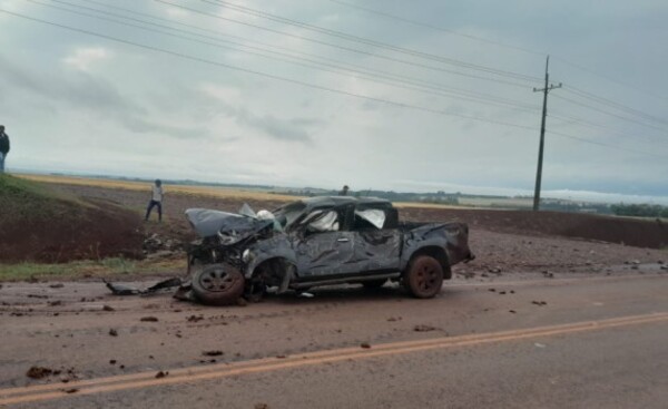 Camioneta quedó destruida tras accidente en Naranjal