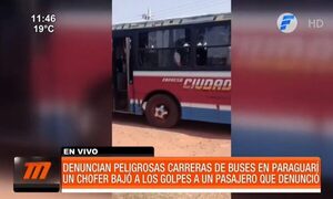 Denuncian peligrosas carreras de buses en Paraguarí | Telefuturo