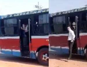 Crónica / [VIDEO] Por grabar a un "Toreto", el chofer lo echó a patadas del micro
