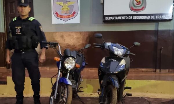 Tras hurto, persiguen y atrapan a dos motochorros y recuperan motocicletas