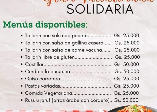 APAMAP realiza este domingo tradicional tallarinada