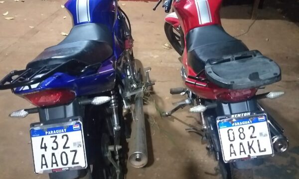 Recuperan dos motocicletas denunciadas como hurtadas