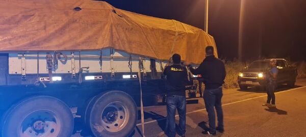 Senad intercepta camión con casi 2.000 kilos de marihuana