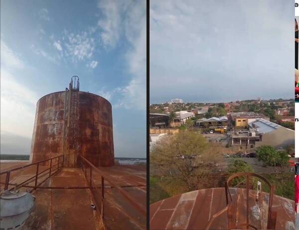 Crónica / [VIDEO] El “loco” material en el que dos jóvenes se trepan a tanques abandonados de Petropar