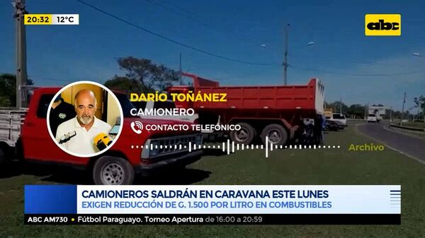 Camioneros retoman movilización este lunes - ABC Noticias - ABC Color