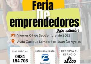 Feria de emprendedores se realizará este viernes 9 sobre Cacique Lambaré | Lambaré Informativo