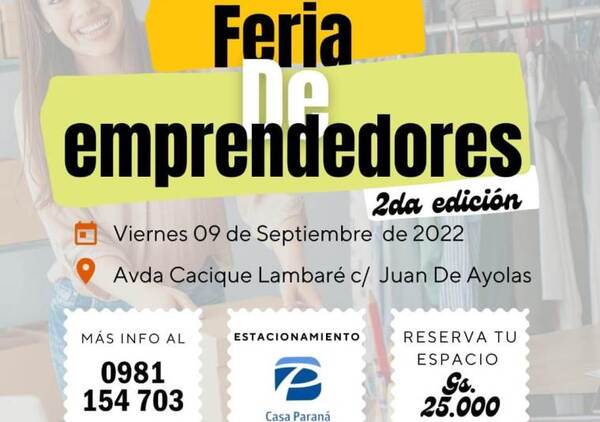 Feria de emprendedores se realizará este viernes 9 sobre Cacique Lambaré | Lambaré Informativo