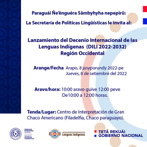 Decenio de Lenguas Indígenas será presentado en el Chaco